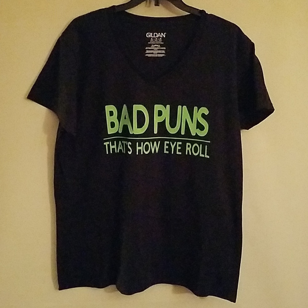 Bad Puns That's How I Roll XL black Short Sleeve